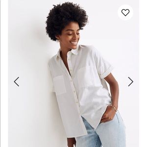 Madewell White Cotton Courier Shirt Small